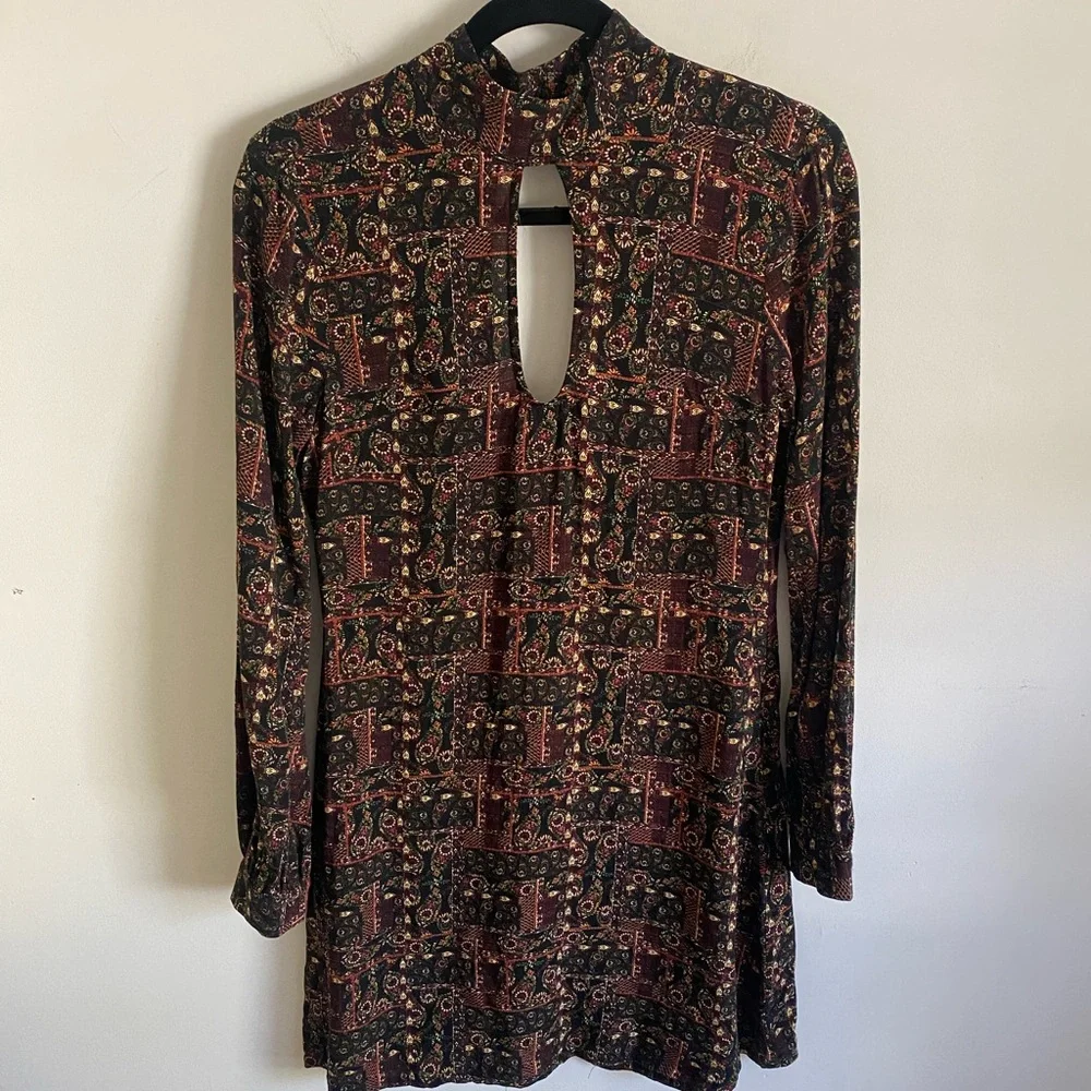 Earthbound Long Sleeve Patchwork Floral‎ Dress